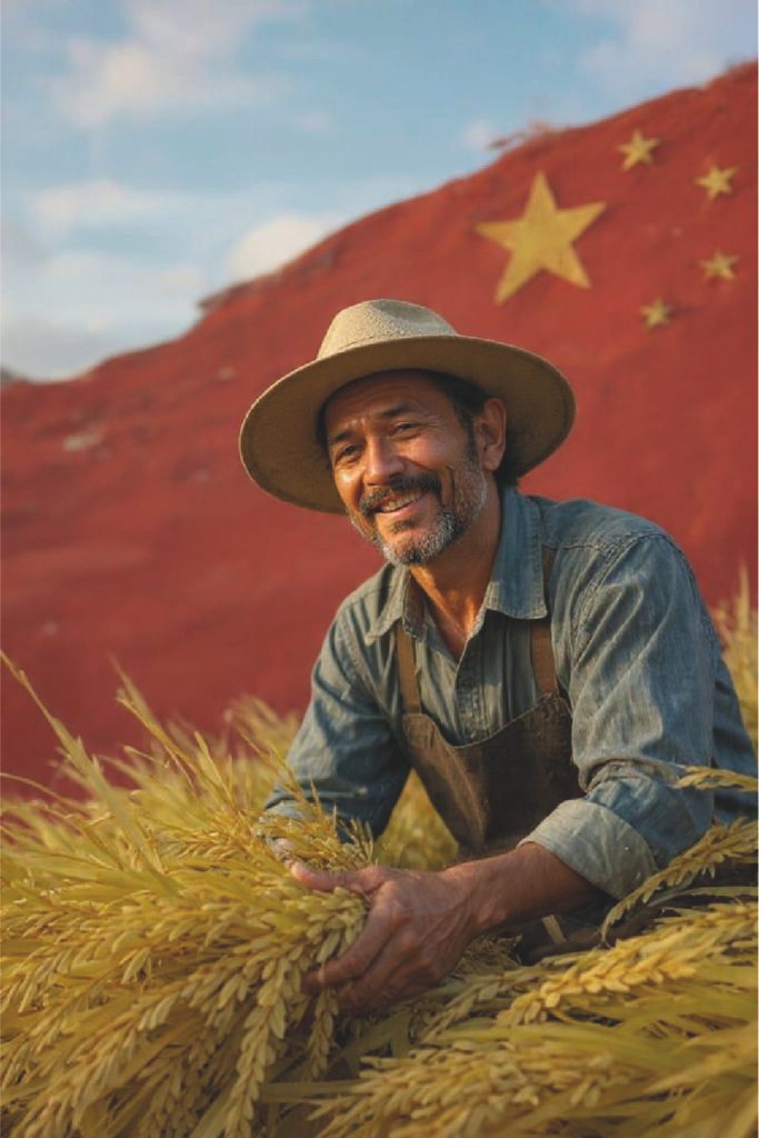 Variedades de arroz resistentes al sodio creciendo en suelos salinos con altos rendimientos agrícolas